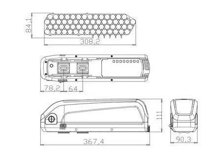 Downtube Electric Bicycle Battery 36v 10ah 15ah Hailong Ebike Battery For Bike 1